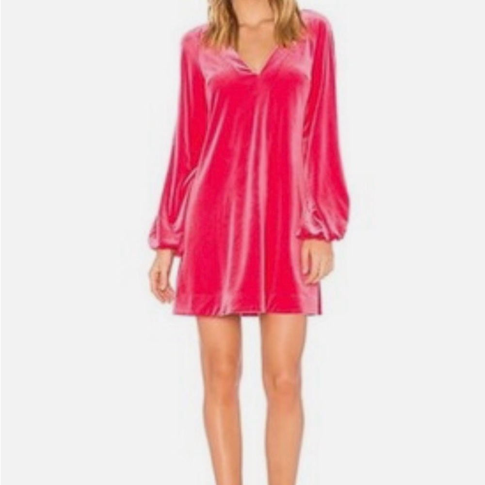Free People Pink Velvet Mini Dress